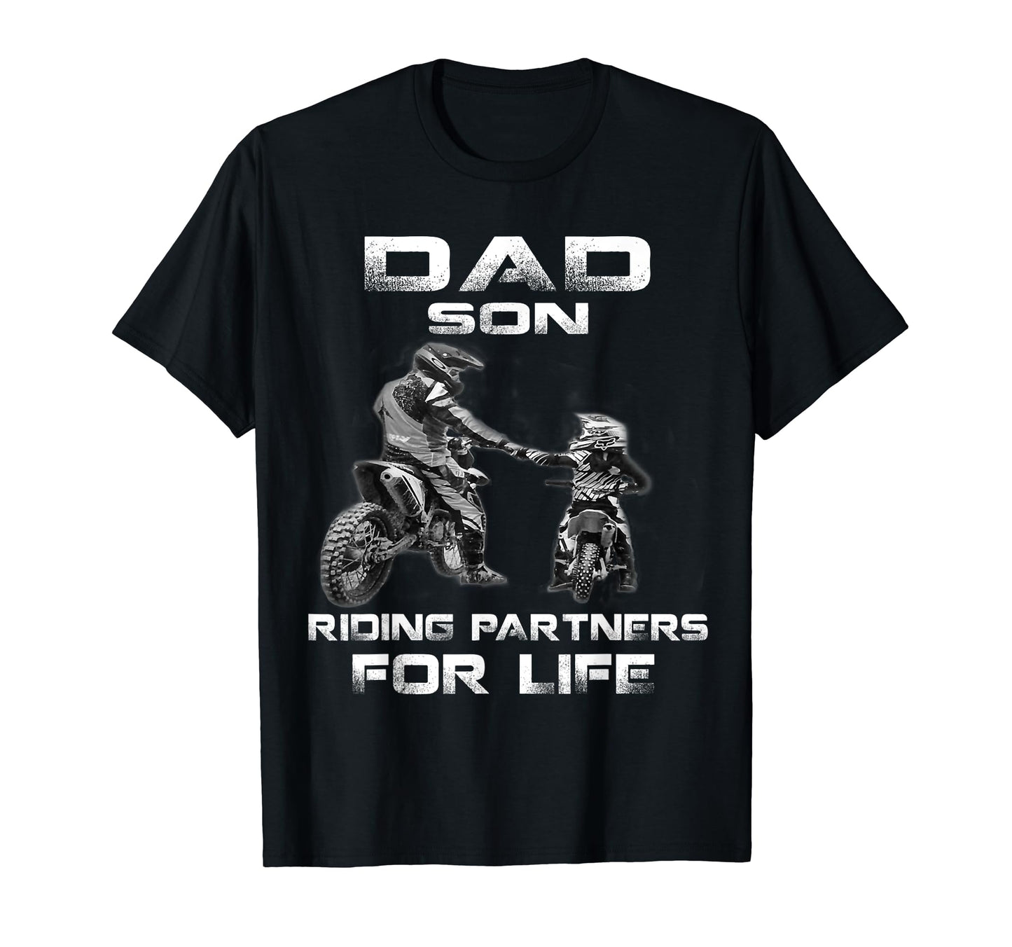 Dad And Son Riding Partners Life T-Shirt - Custom Art Print for Adults - T-Shirt, Sweatshirt, Hoodie
