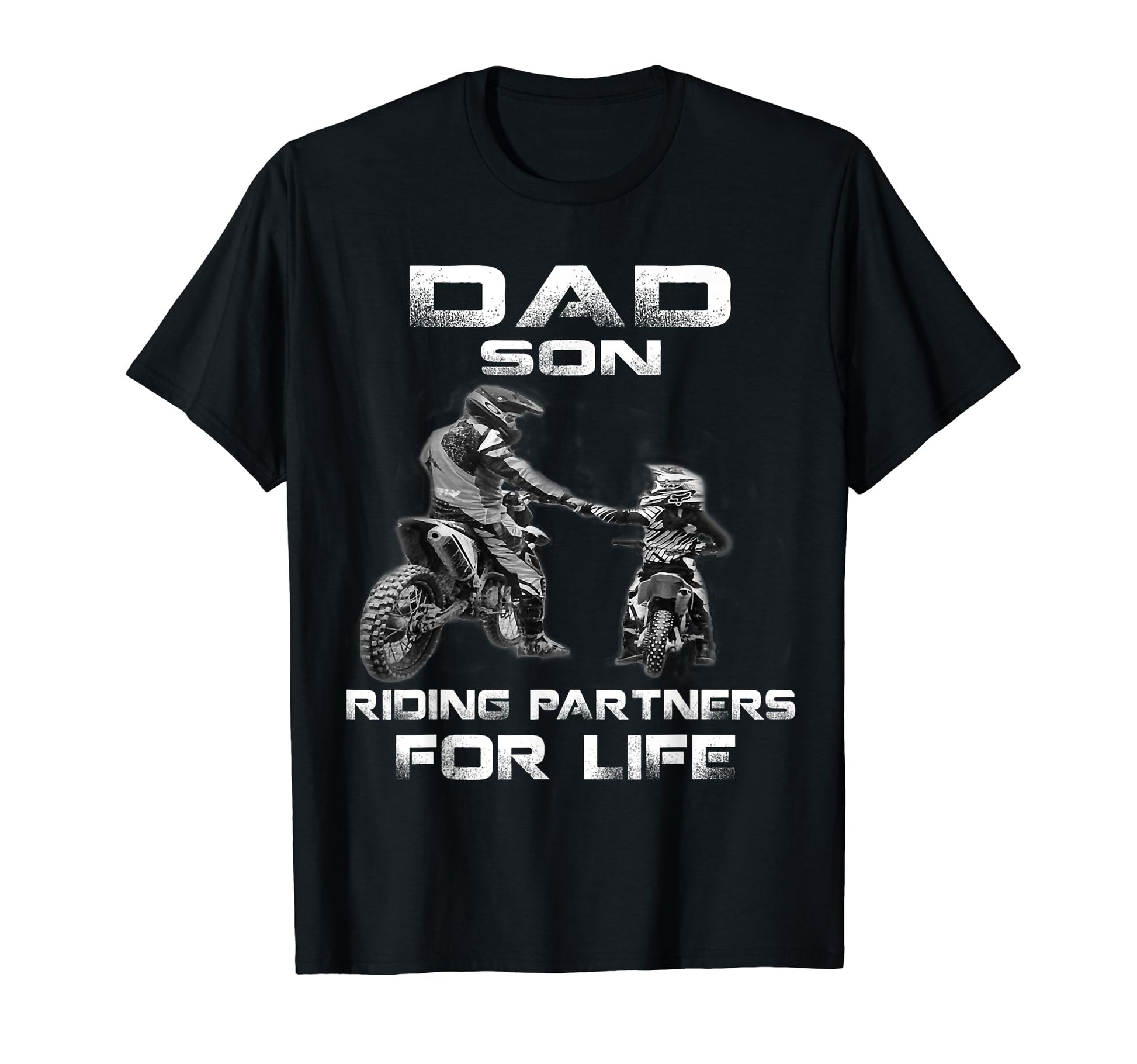 Dad And Son Riding Partners Life T-Shirt - Custom Art Print for Adults - T-Shirt, Sweatshirt, Hoodie