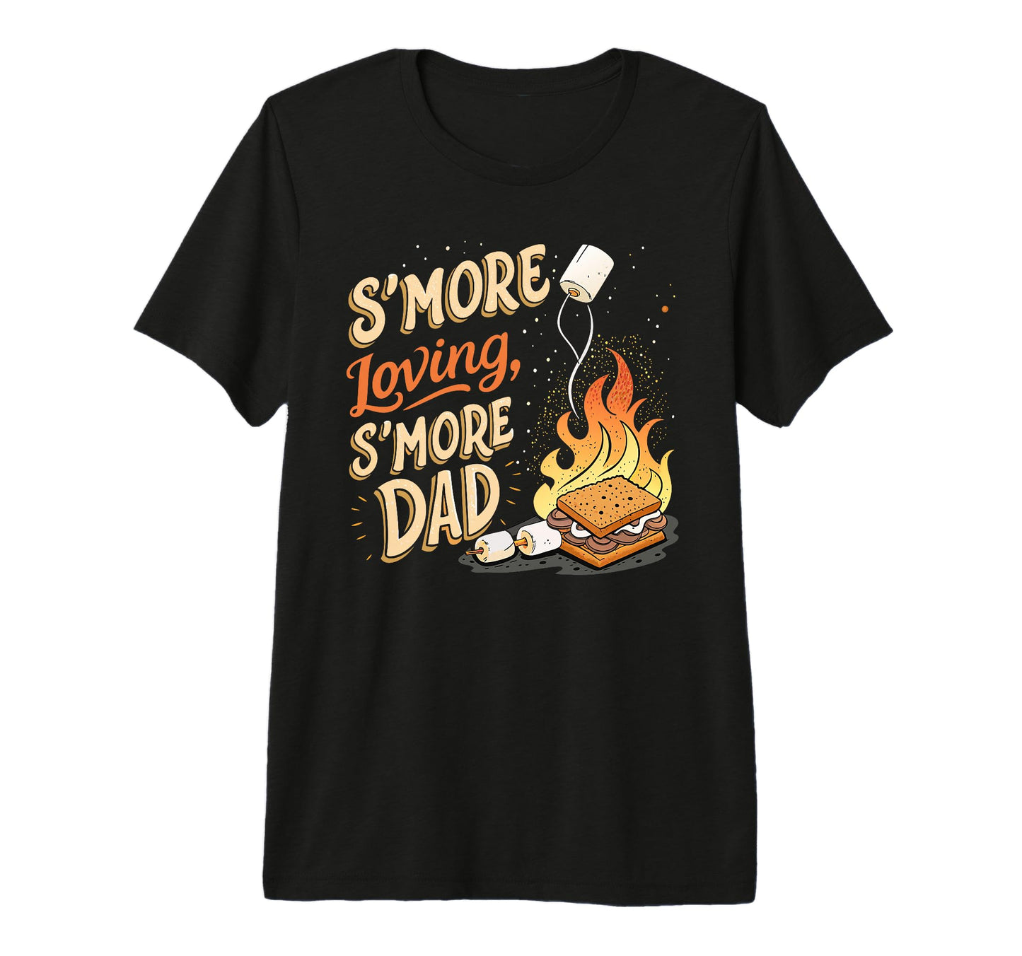 Mens Camping Marshmallow Funny Smore Dad T-Shirt - Trendy Graphic Unisex - T-Shirt, Sweatshirt, Hoodie
