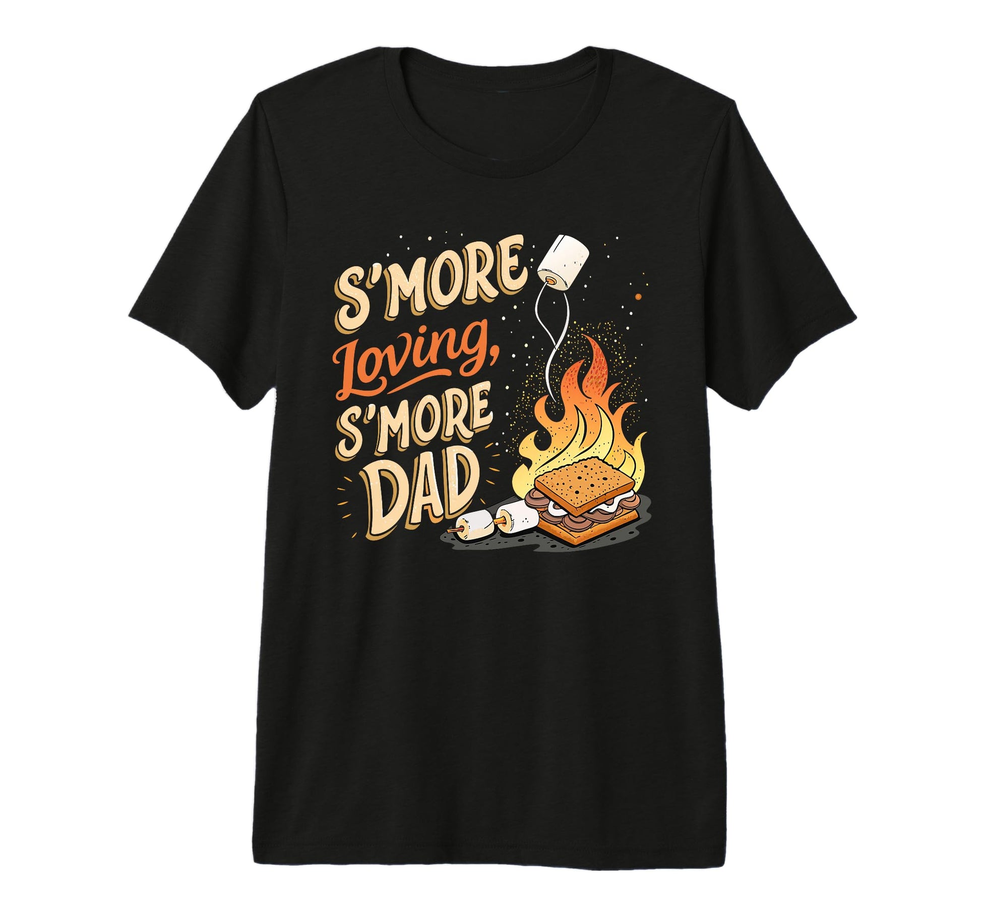 Mens Camping Marshmallow Funny Smore Dad T-Shirt - Trendy Graphic Unisex - T-Shirt, Sweatshirt, Hoodie