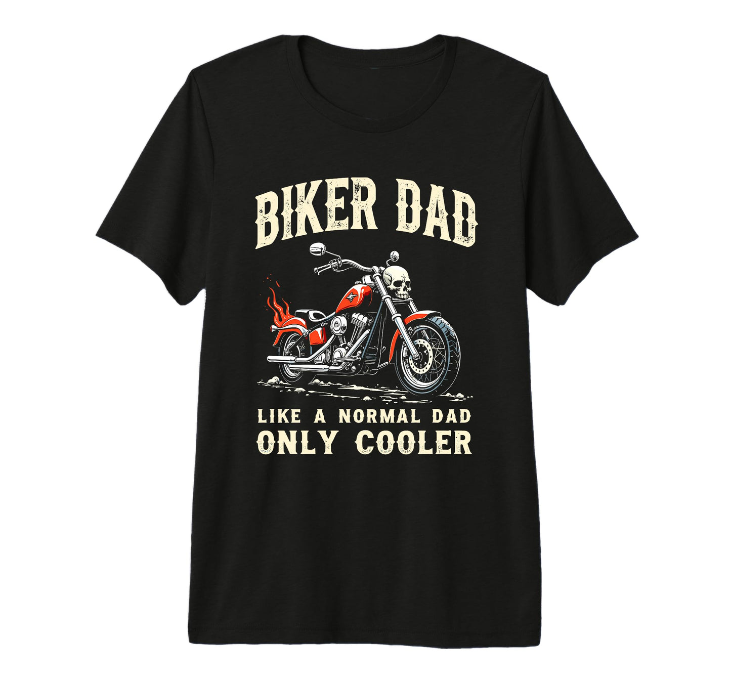 Father Rider Biker Dad Fathers Day T-Shirt - Custom Art Print Men Women - T-Shirt, Sweatshirt, Hoodie