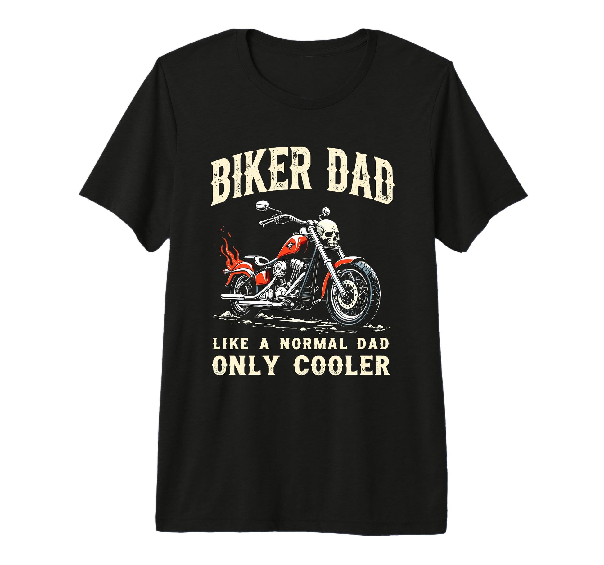 Father Rider Biker Dad Fathers Day T-Shirt - Custom Art Print Men Women - T-Shirt, Sweatshirt, Hoodie