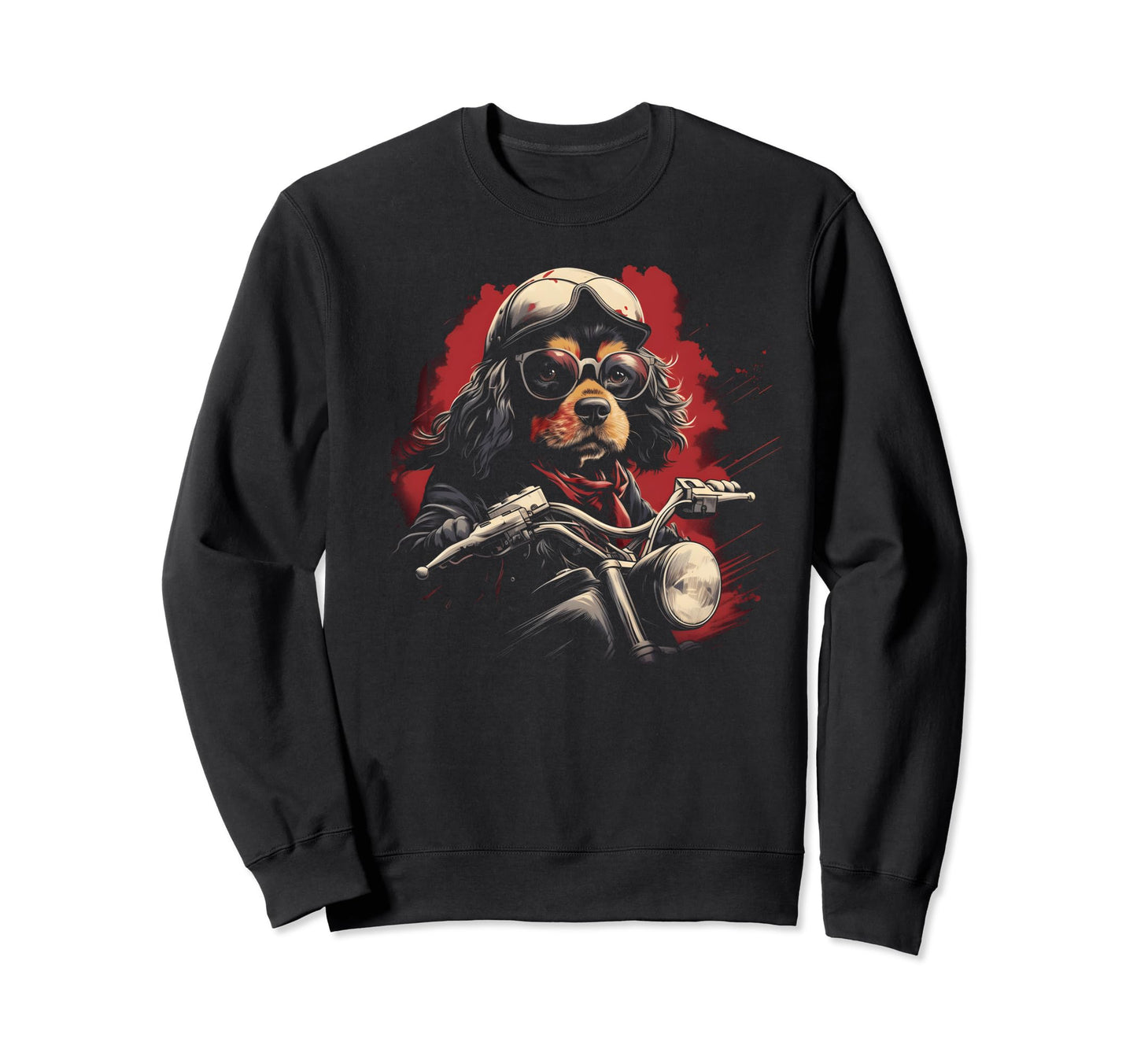 Motorcycle Dad Biker Cavalier Sweatshirt - Streetwear Style for Adults - T-Shirt, Sweatshirt, Hoodie