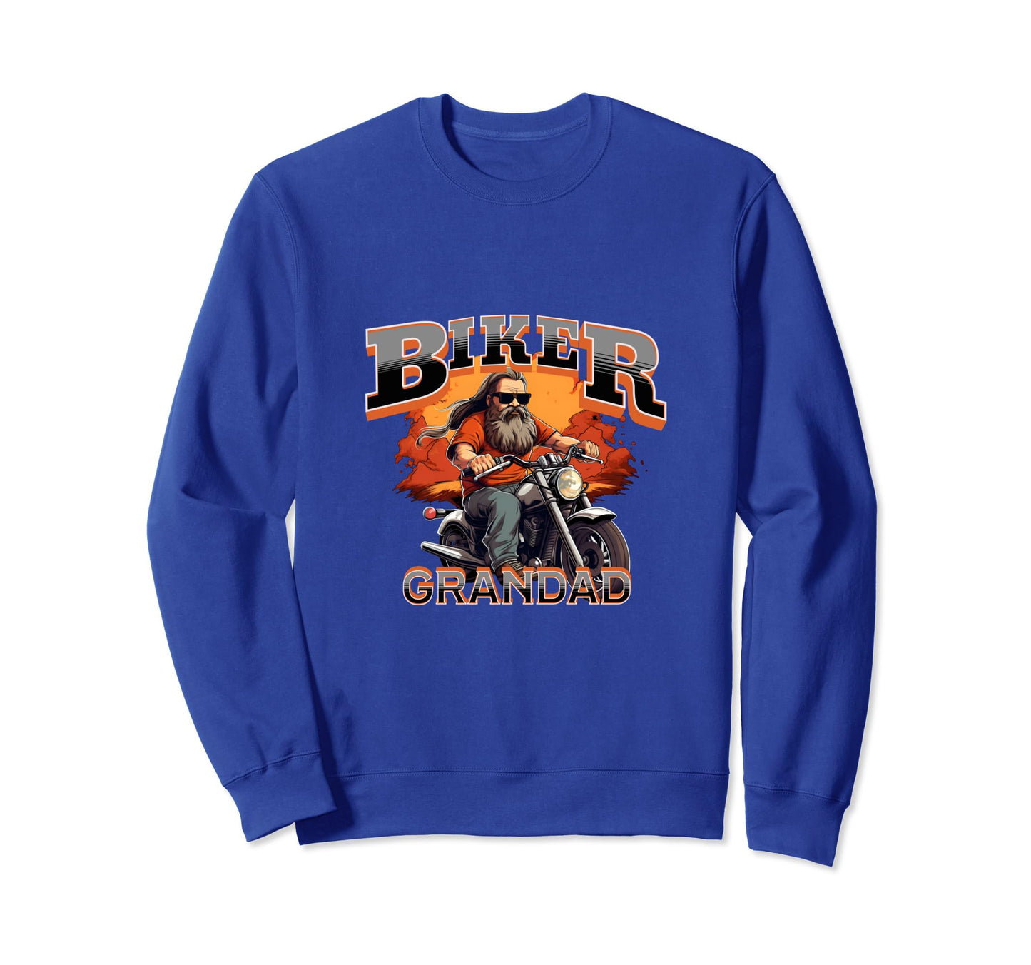 Mens Motorbike Biker Grandpa Sweatshirt - Streetwear Style for Adults - T-Shirt, Sweatshirt, Hoodie