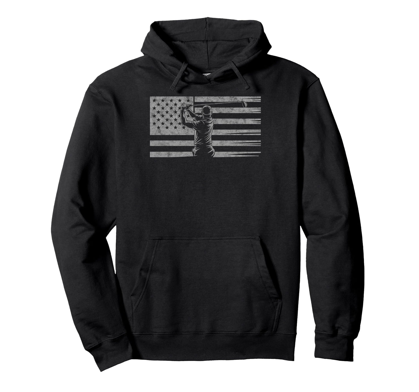 Us Flag Golf Golfer Golfing Dad Hoodie - Minimalist Print Men Women - T-Shirt, Sweatshirt, Hoodie