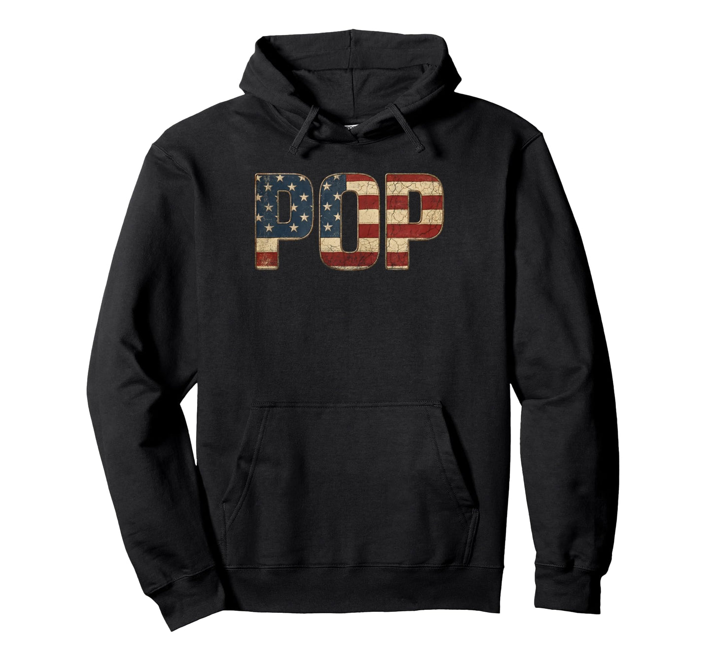 Pop American Flag Patriotic Dad Grandpa Hoodie - Novelty Apparel for Adults - T-Shirt, Sweatshirt, Hoodie