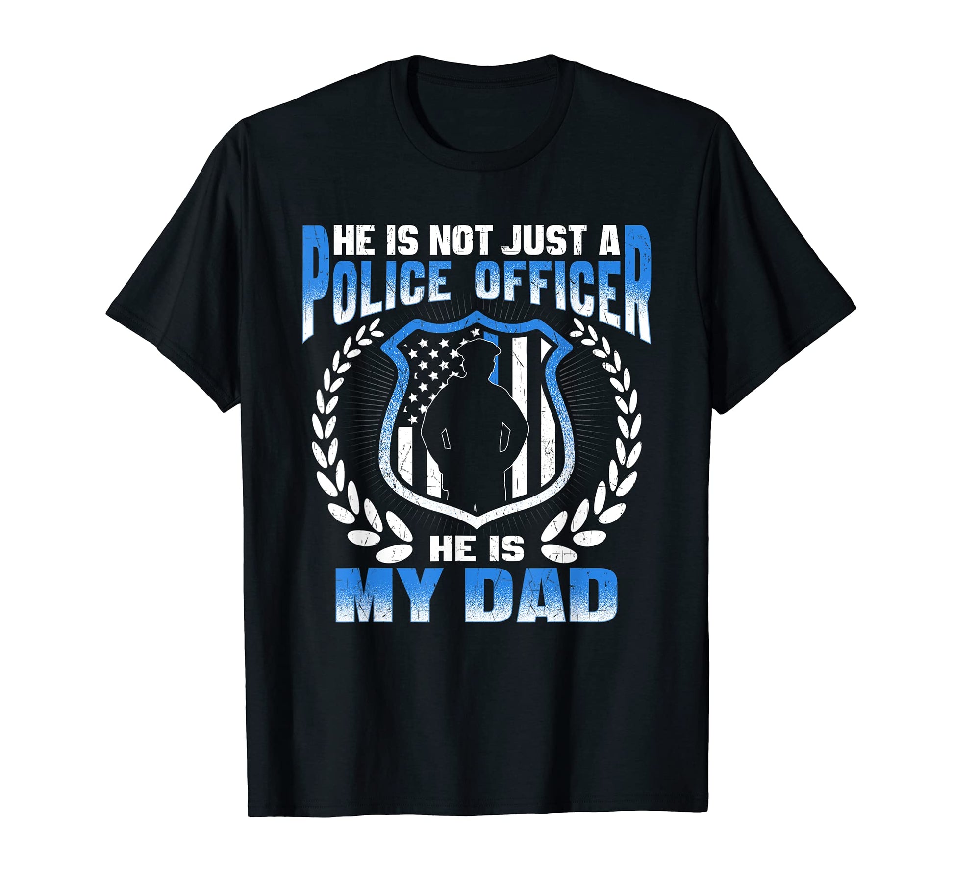 My Dad Is Brave Police Officer T-Shirt - Aesthetic Graphic for Adults - T-Shirt, Sweatshirt, Hoodie