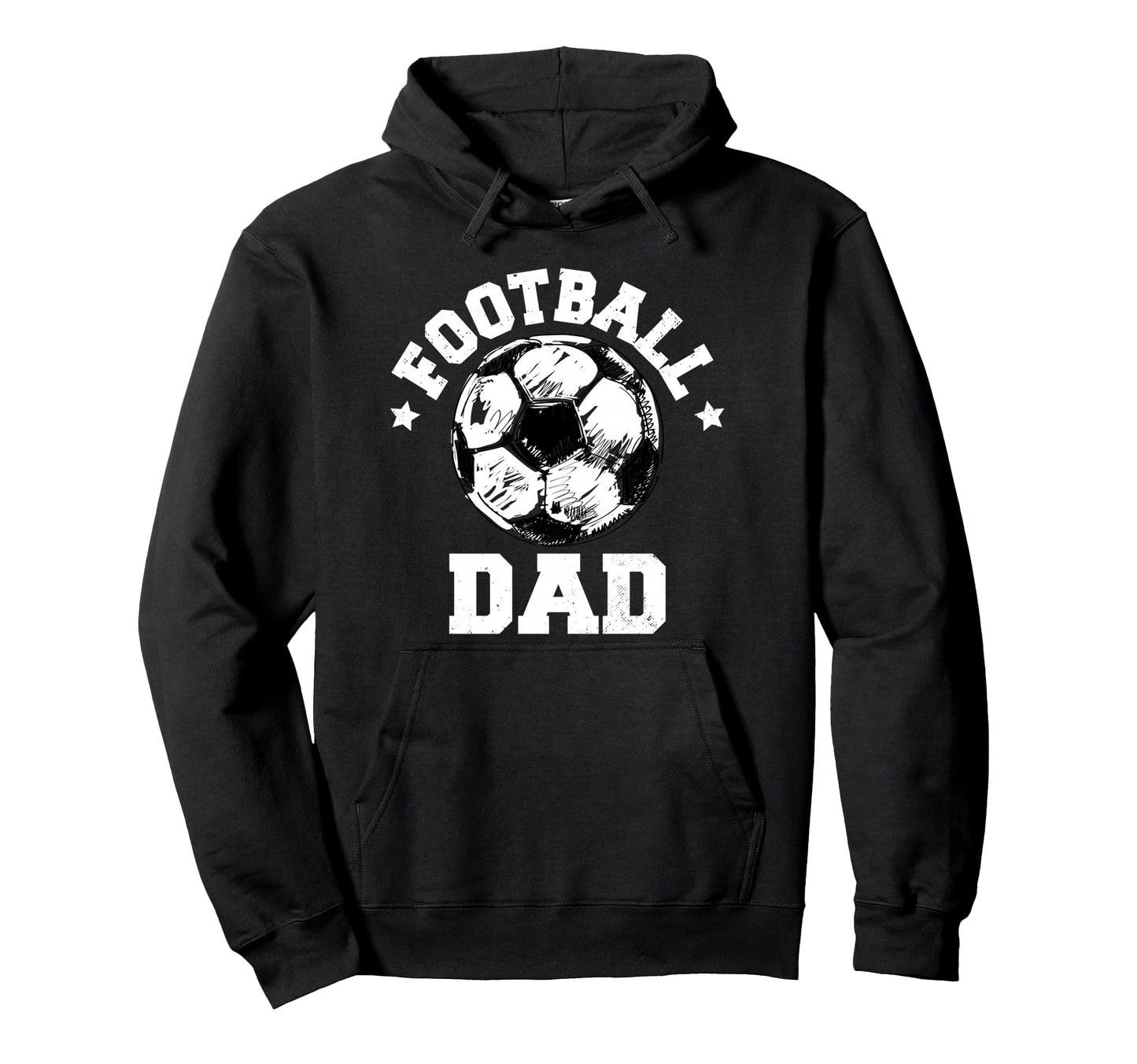 Football Dad Sketch Soccer Ball Hoodie - Casual Everyday Wear Men Women - T-Shirt, Sweatshirt, Hoodie
