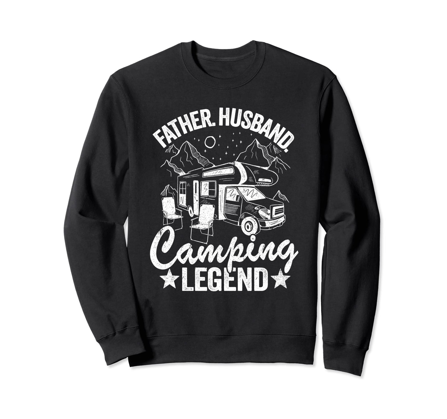 Father Husband Camping Legend Rv Sweatshirt - Custom Art Print for Adults - T-Shirt, Sweatshirt, Hoodie