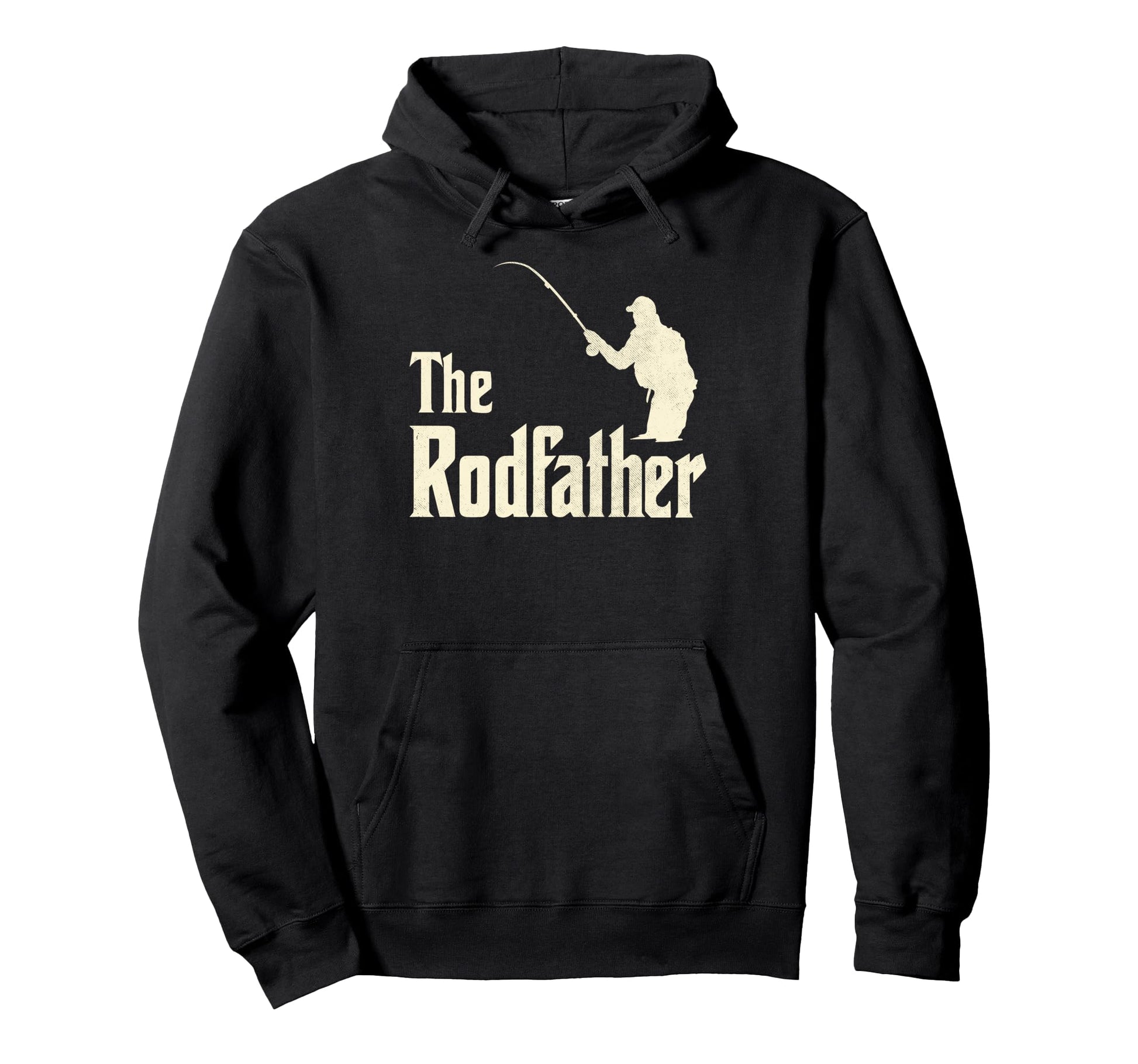 Rodfather Funny Fishing Dad Fish Fan Fisher Hoodie - Graphic Print Unisex - T-Shirt, Sweatshirt, Hoodie