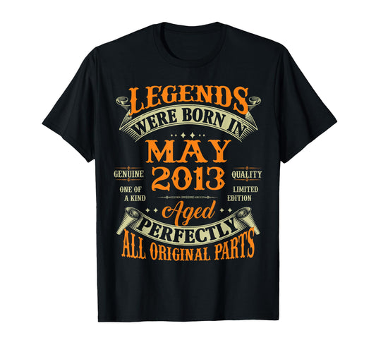 13Th Birthday Gift Legend Born May 2013 T-Shirt - Trendy Graphic Men Women - T-Shirt, Sweatshirt, Hoodie