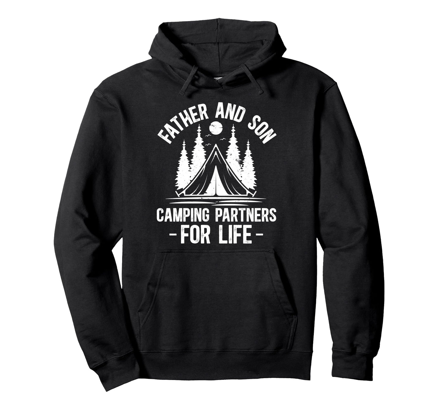 Father And Son Camping Buddies Dad Hoodie - Aesthetic Graphic for Adults - T-Shirt, Sweatshirt, Hoodie