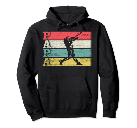 Baseball Player Papa Silhouette Hoodie - Aesthetic Graphic Men Women - T-Shirt, Sweatshirt, Hoodie