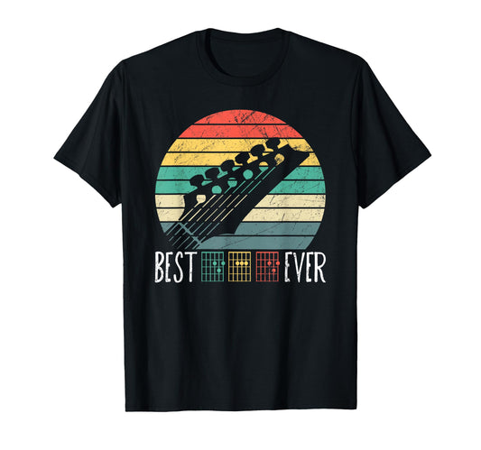 Best Guitar Dad Ever Music Chords Father T-Shirt - Trendy Graphic Unisex - T-Shirt, Sweatshirt, Hoodie