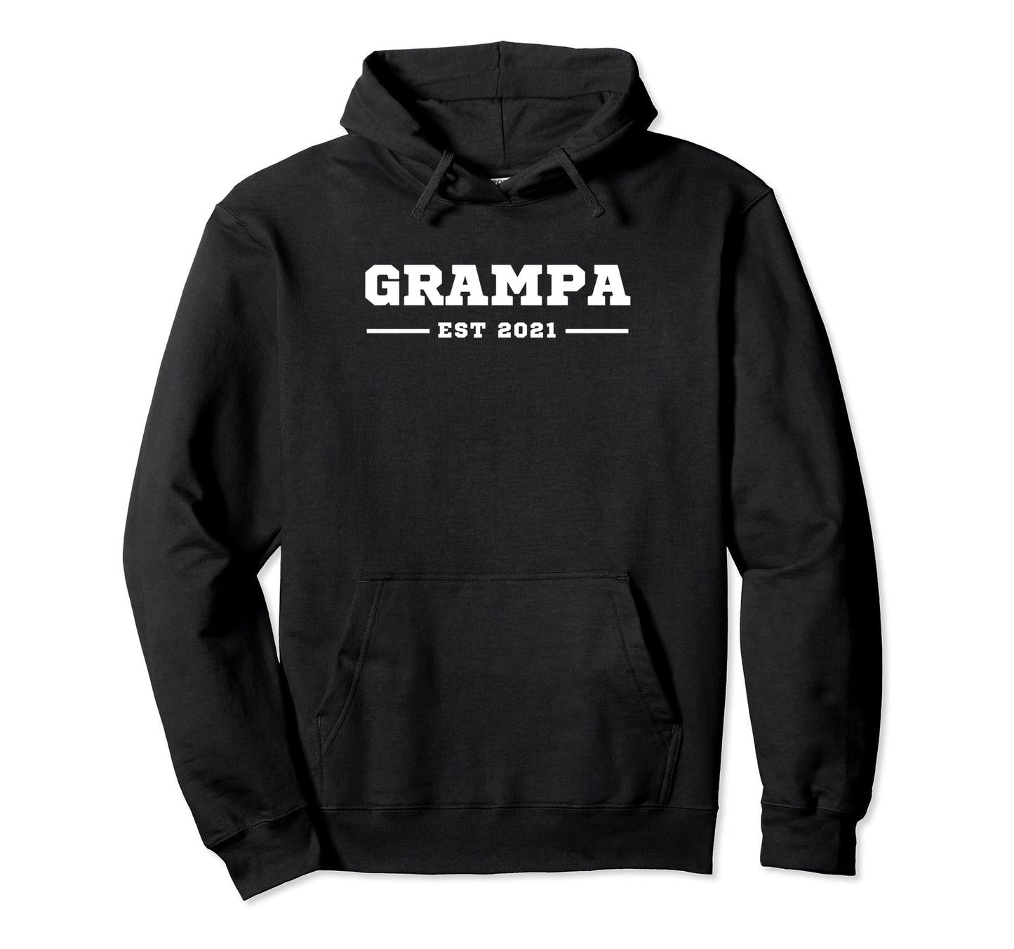 Funny Grandpa Soon To Be Grampa Est Hoodie - Minimalist Print for Adults - T-Shirt, Sweatshirt, Hoodie