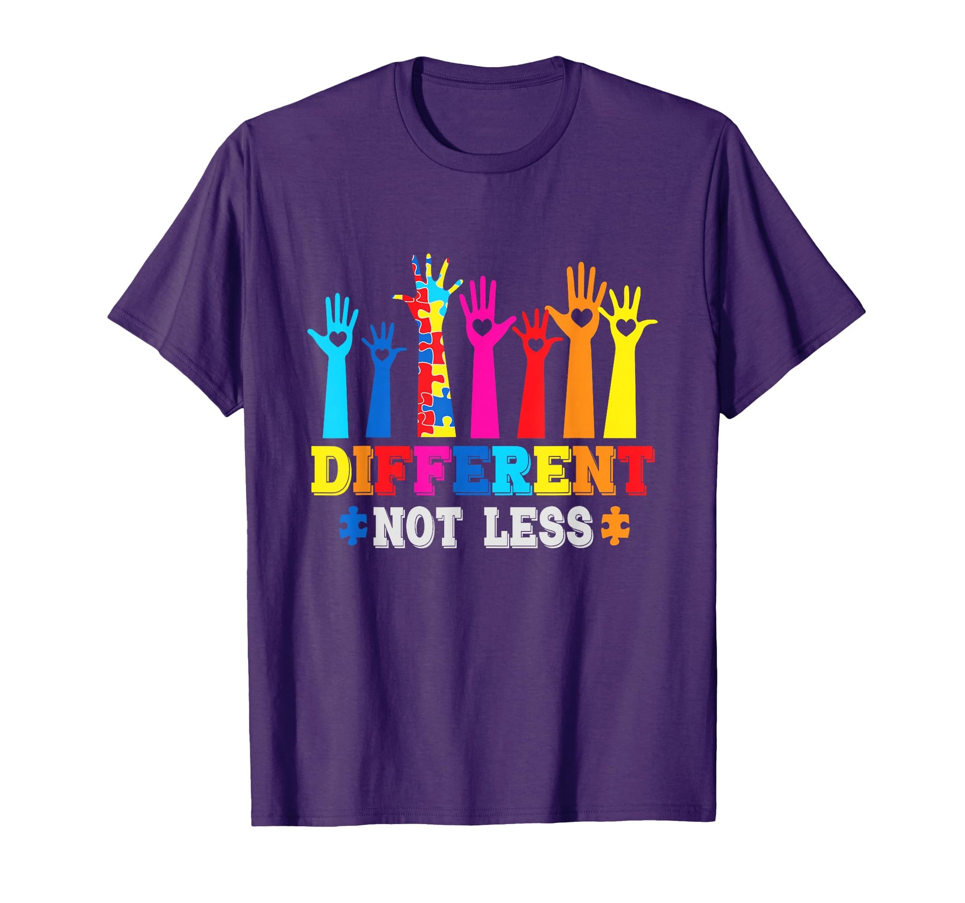 Autism Awareness Different Not Less T-Shirt - Aesthetic Graphic Men Women - T-Shirt, Sweatshirt, Hoodie