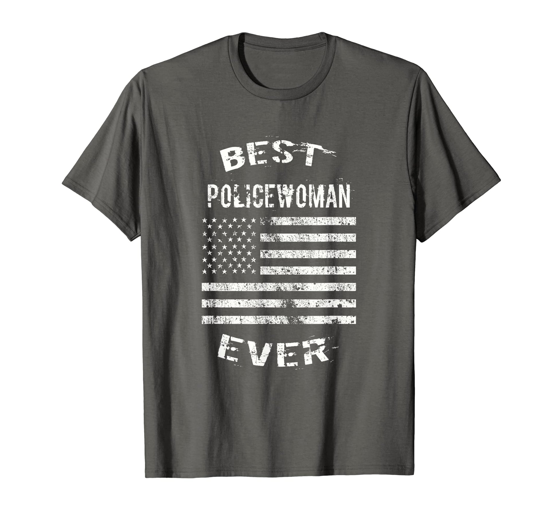 Best Policewoman Ever Us American Flag T-Shirt - Aesthetic Graphic Unisex - T-Shirt, Sweatshirt, Hoodie