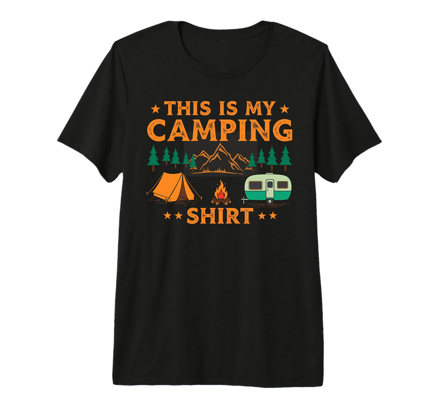 This Is My Camping Mountain Hiking T-Shirt - Unique Graphic Unisex - T-Shirt, Sweatshirt, Hoodie