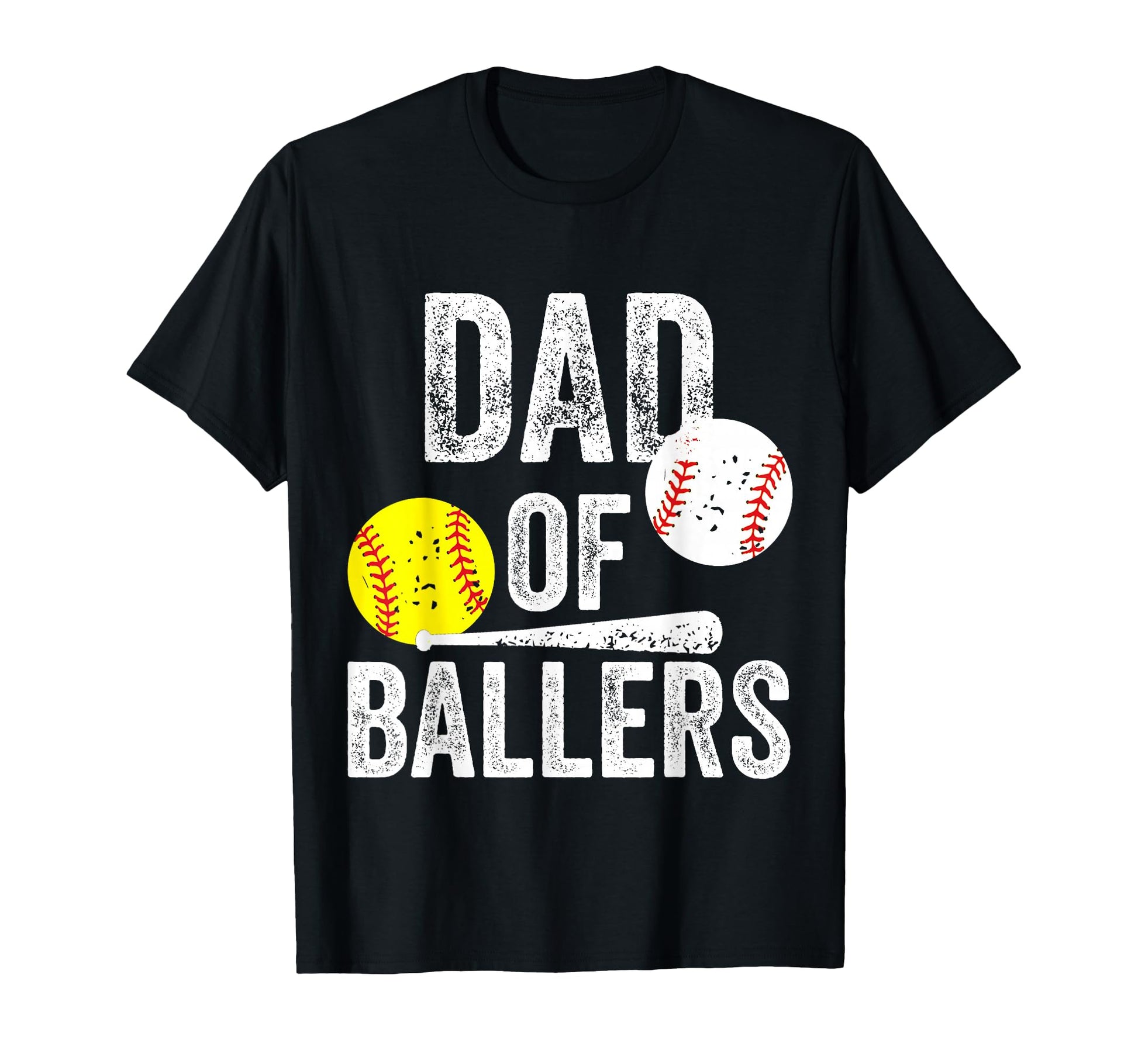 Dad Ballers Funny Dad Baseball And Softball T-Shirt - Graphic Print Unisex - T-Shirt, Sweatshirt, Hoodie