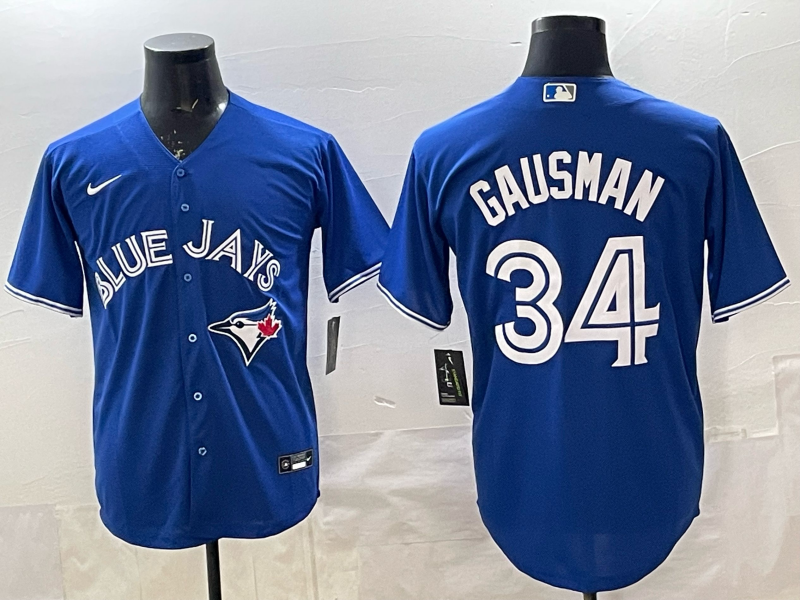 Men's Toronto Blue Jays Kevin Gausman Rush Blue Replica Player Jersey baseball jersey product view 1