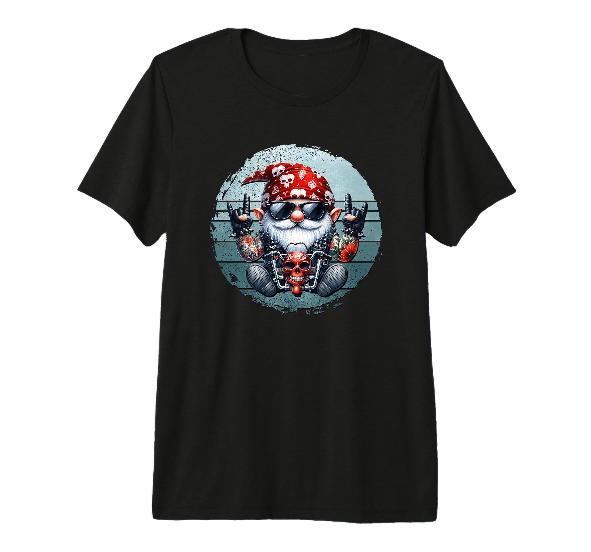 Motorcycle Gnome Dad Grandpa Life Biker T-Shirt - Graphic Print Men Women - T-Shirt, Sweatshirt, Hoodie