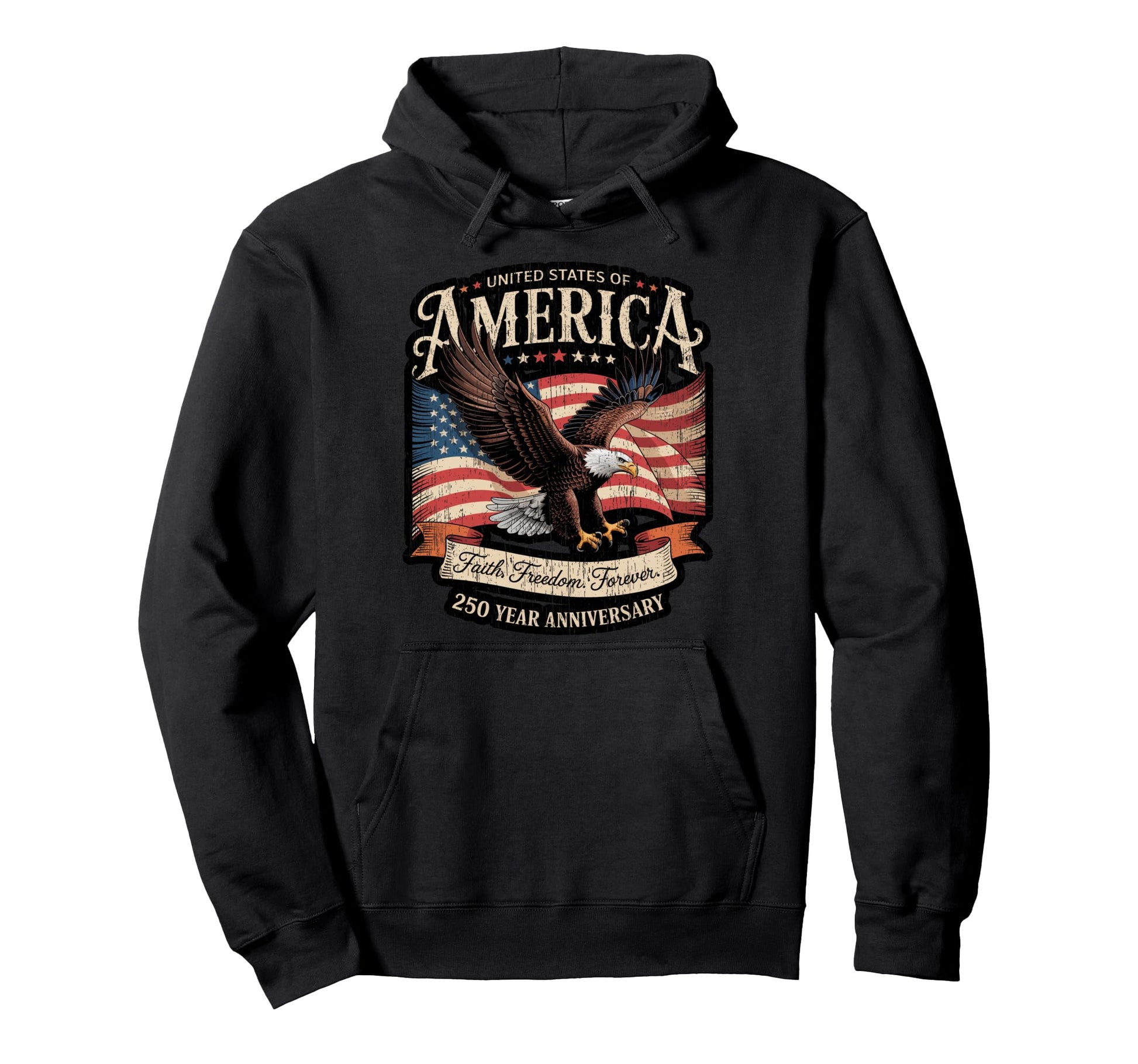 250Th Anniversary America Usa Hoodie - Casual Everyday Wear for Adults - T-Shirt, Sweatshirt, Hoodie
