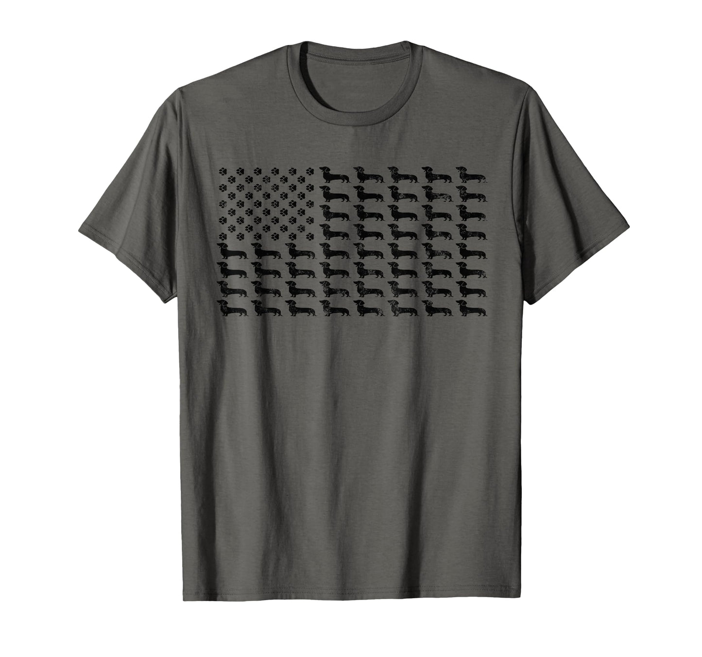 American Flag Dachshund Dog Paw T-Shirt - Minimalist Print for Adults - T-Shirt, Sweatshirt, Hoodie