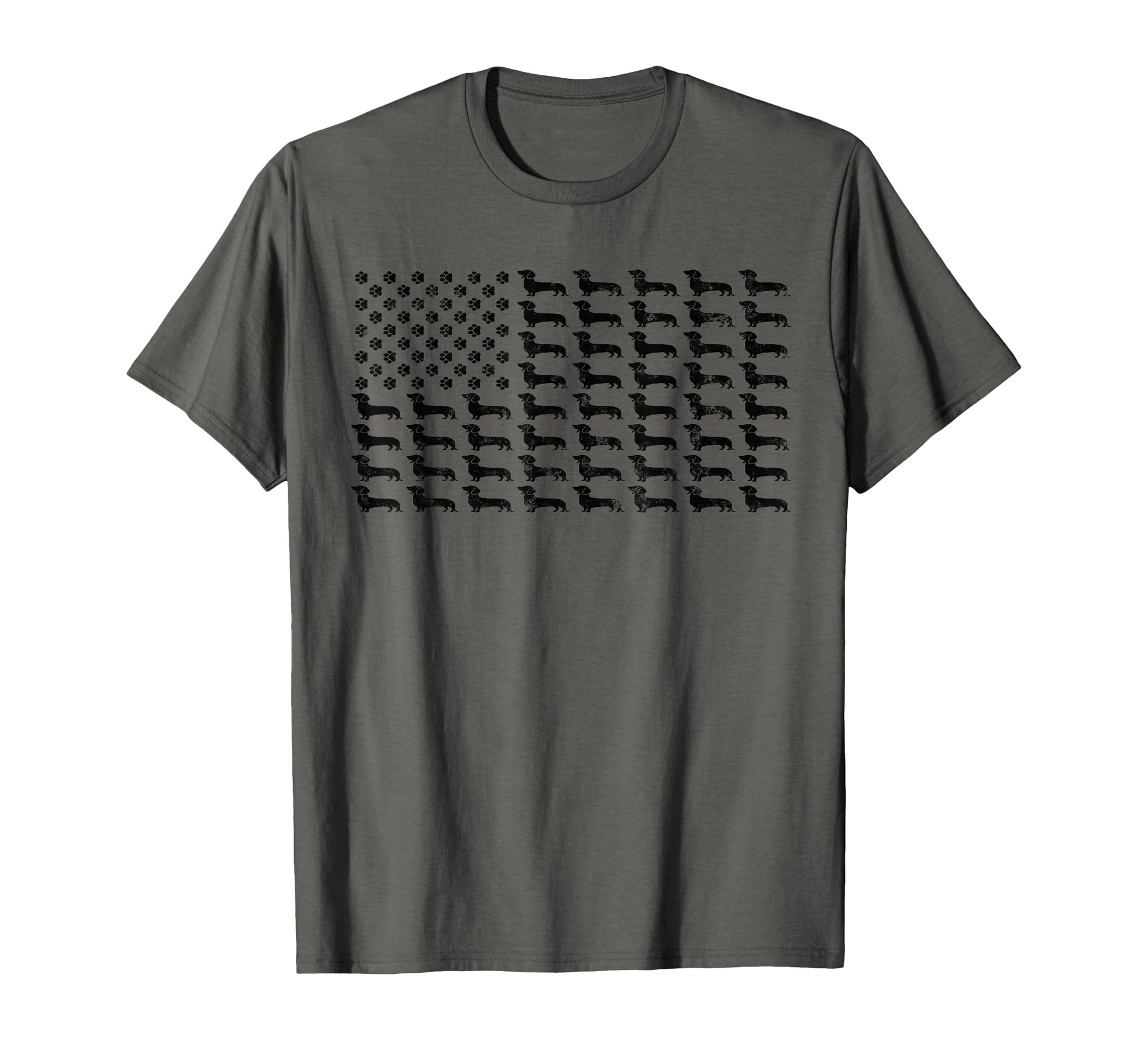 American Flag Dachshund Dog Paw T-Shirt - Minimalist Print for Adults - T-Shirt, Sweatshirt, Hoodie