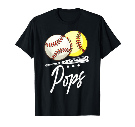 Ball Pops Baseball Softball T-Shirt - Minimalist Print Men Women - T-Shirt, Sweatshirt, Hoodie