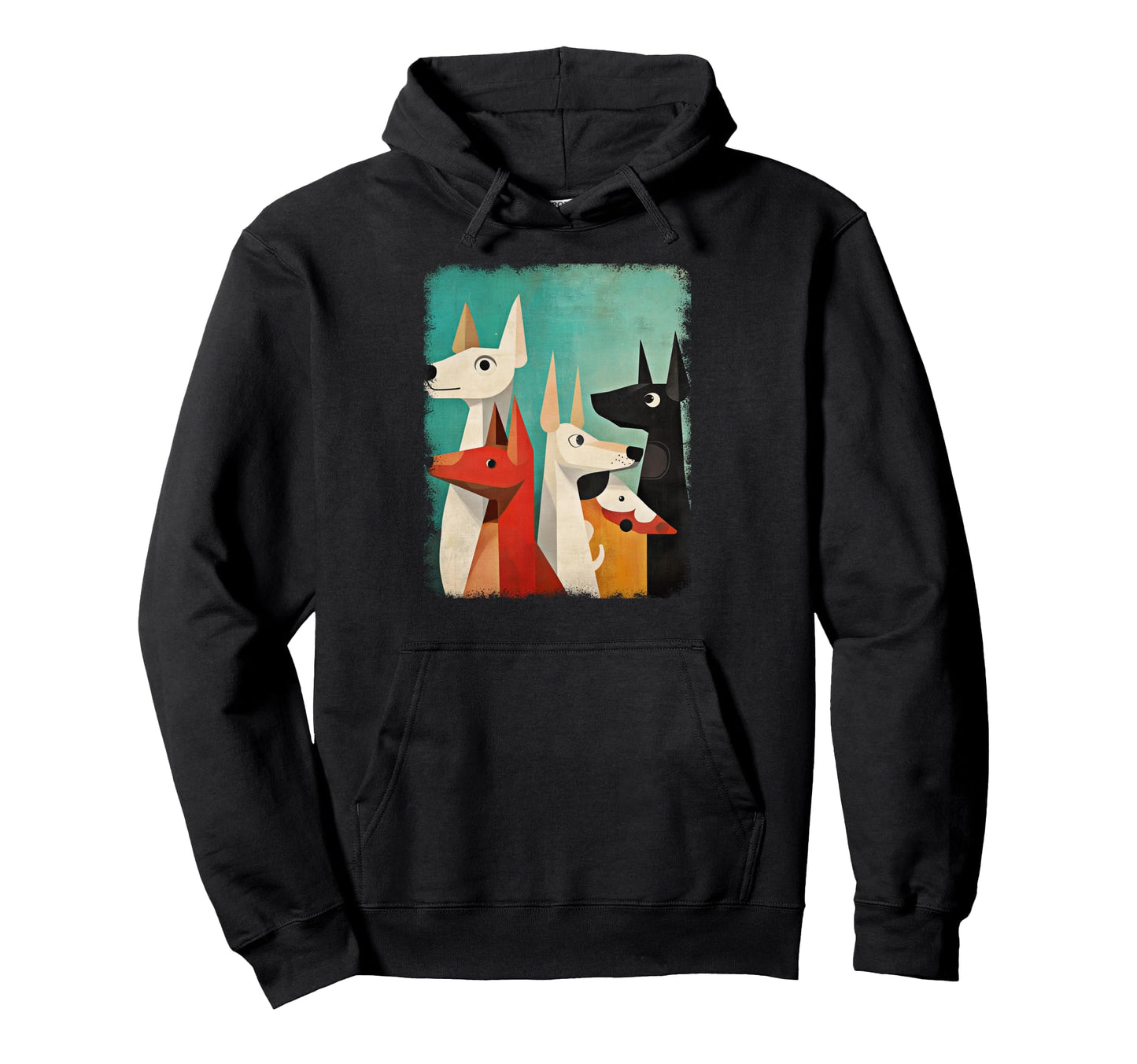 Mid Century Modern Dogs 50S 60S Hoodie - Aesthetic Graphic Men Women - T-Shirt, Sweatshirt, Hoodie