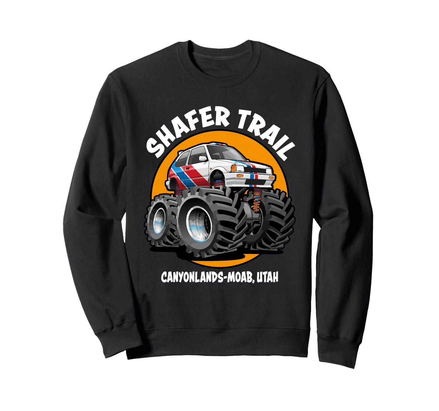 Shafer Trail Utah Rally Car Sweatshirt - Aesthetic Graphic for Adults - T-Shirt, Sweatshirt, Hoodie