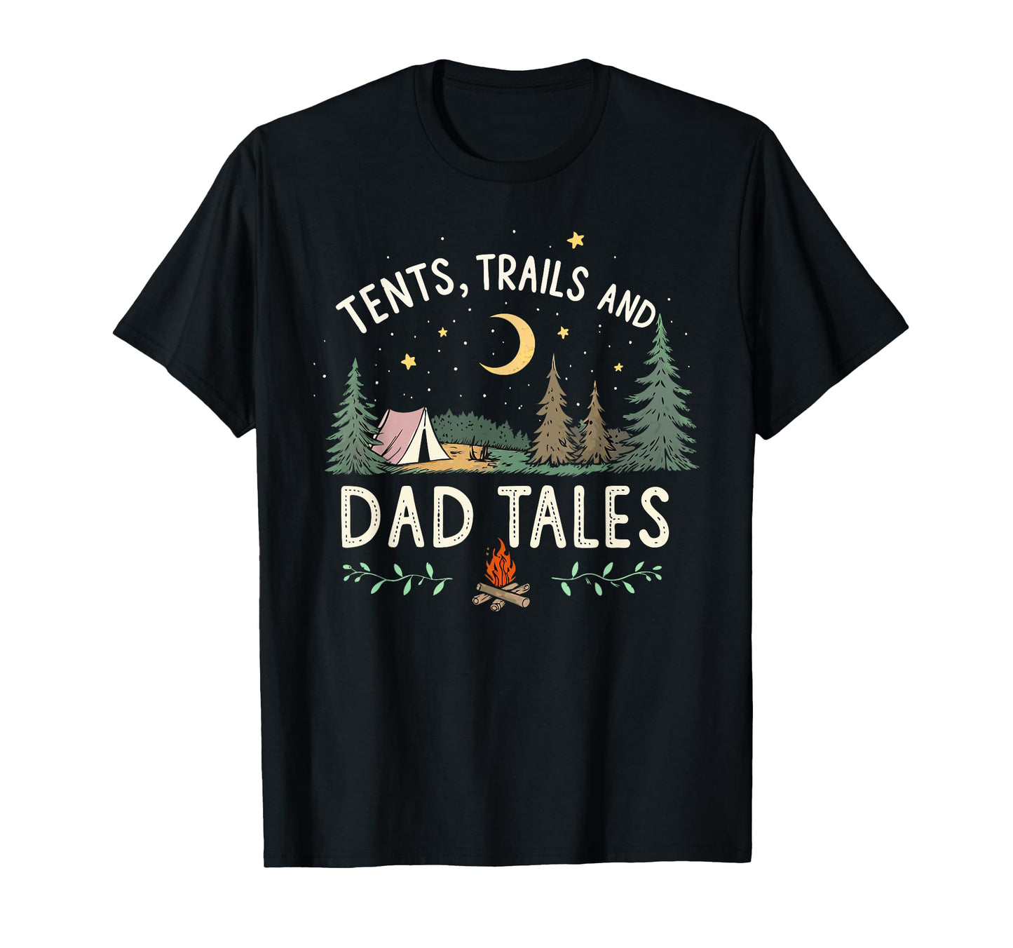 Tents Trails And Dad Tales Hiking Sweatshirt - Minimalist Print Men Women - T-Shirt, Sweatshirt, Hoodie