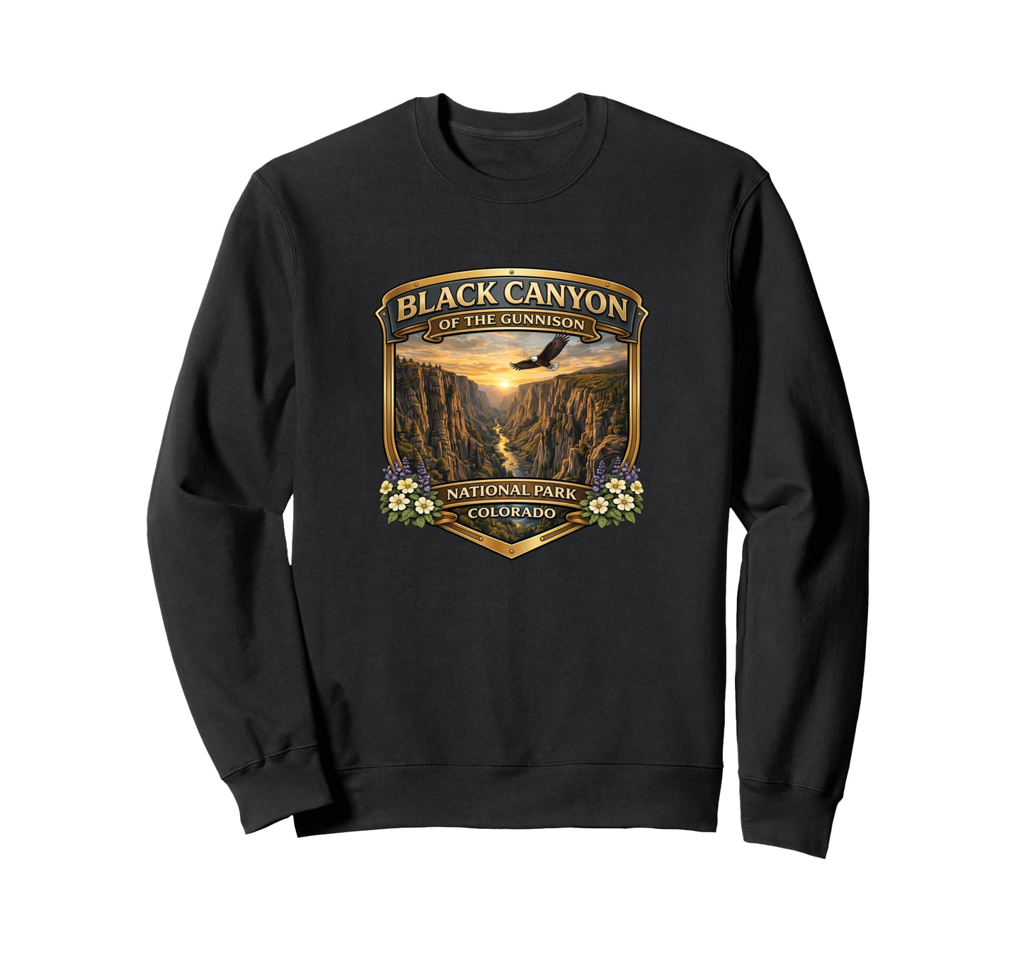 Black Canyon Gunnison National Park Sweatshirt - Unique Graphic for Adults - T-Shirt, Sweatshirt, Hoodie
