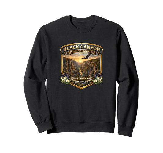 Black Canyon Gunnison National Park Sweatshirt - Unique Graphic for Adults - T-Shirt, Sweatshirt, Hoodie
