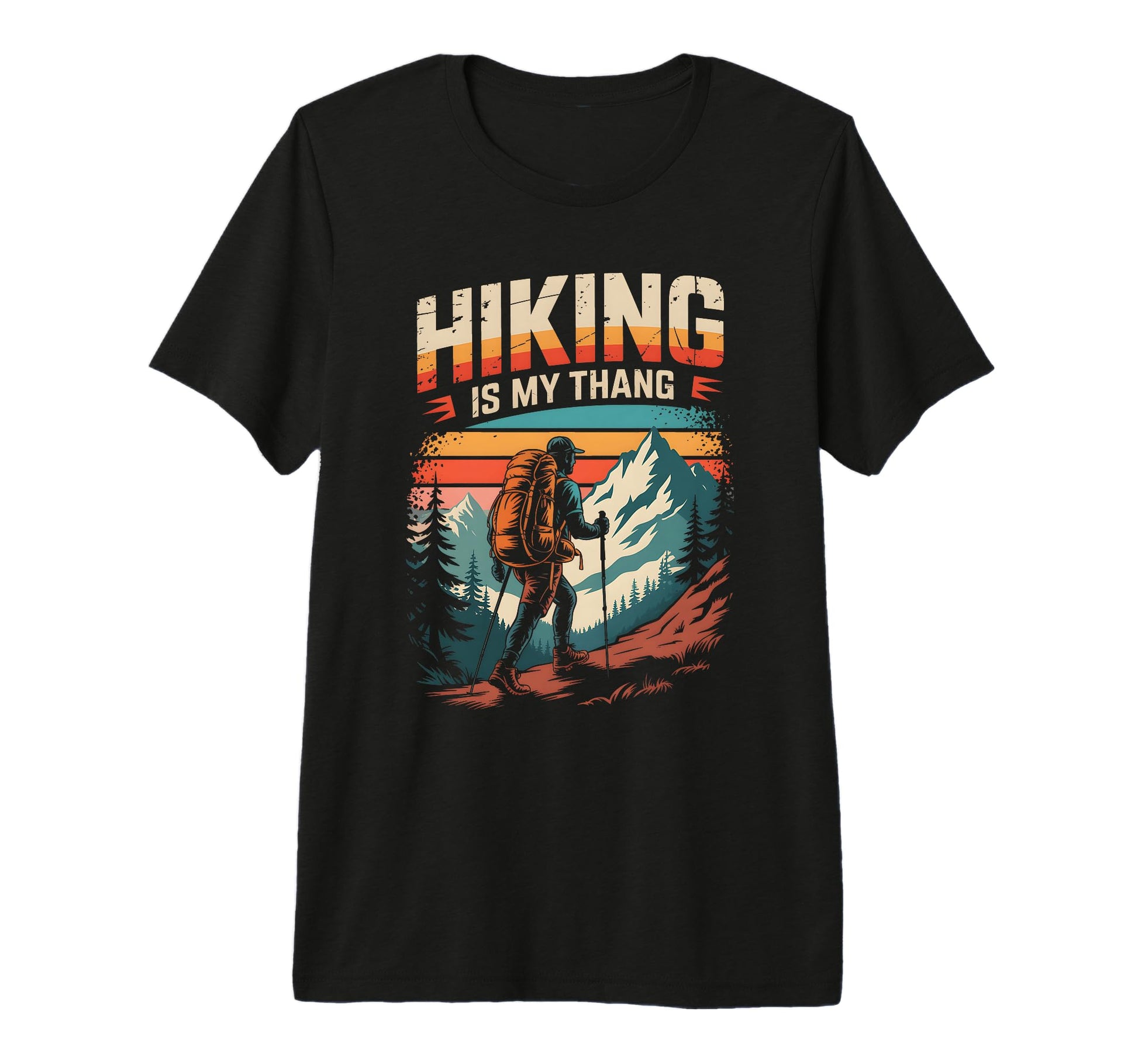 Funny Hiker Hikers Hiking Walking T-Shirt - Minimalist Print Men Women - T-Shirt, Sweatshirt, Hoodie