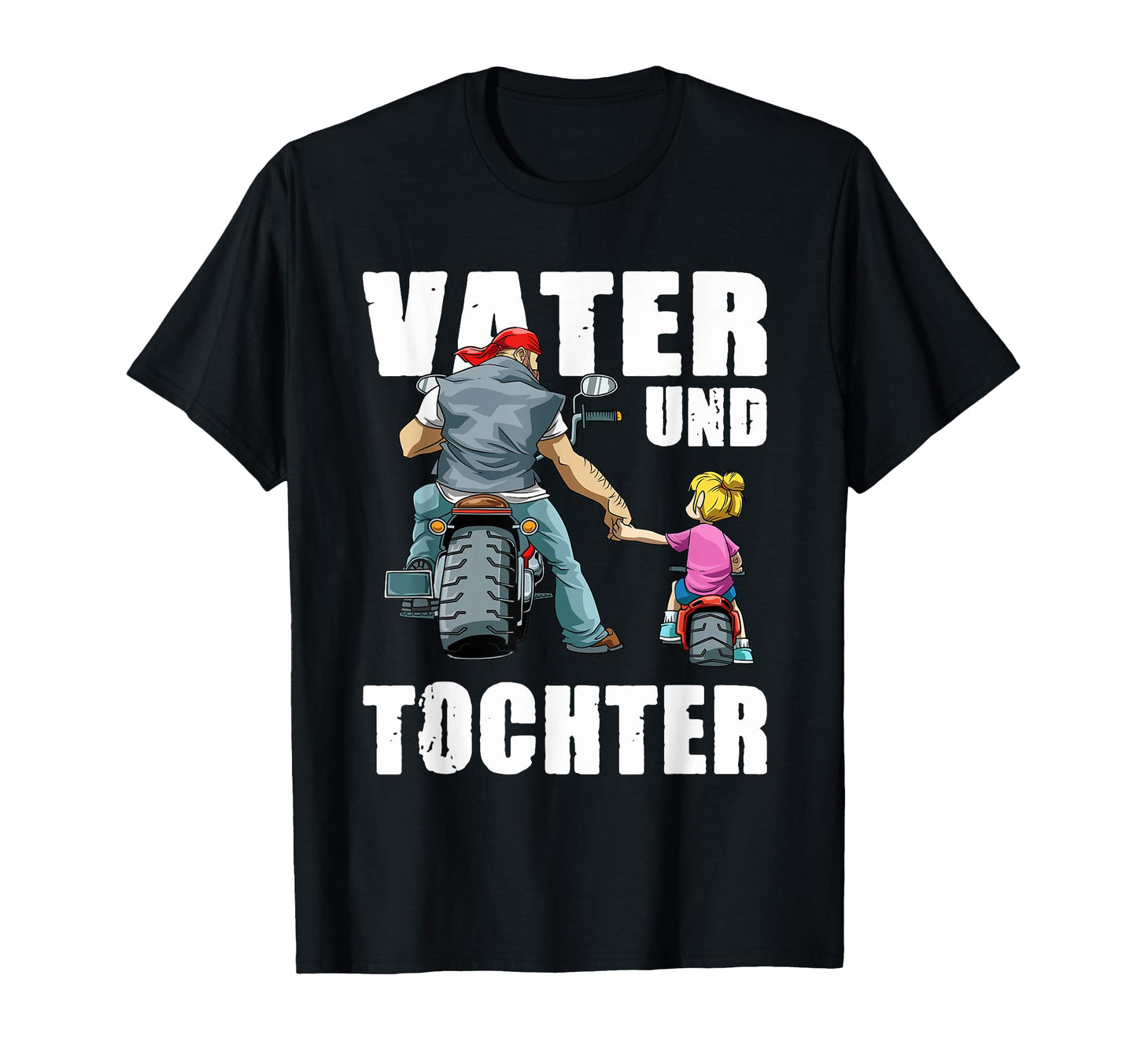 Father And Daughter Biker Rocker T-Shirt - Novelty Apparel Unisex - T-Shirt, Sweatshirt, Hoodie