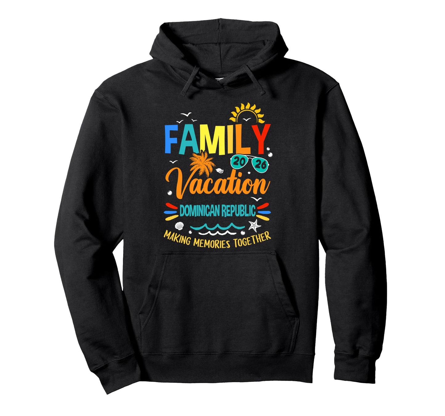 Family Vacation 2026 Dominican Hoodie - Casual Everyday Wear for Adults - T-Shirt, Sweatshirt, Hoodie