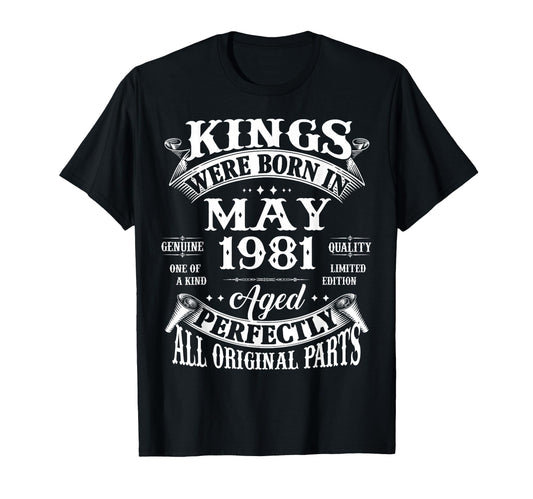 45Th Birthday Gift Kings Born May T-Shirt - Fun Novelty Design Men Women - T-Shirt, Sweatshirt, Hoodie