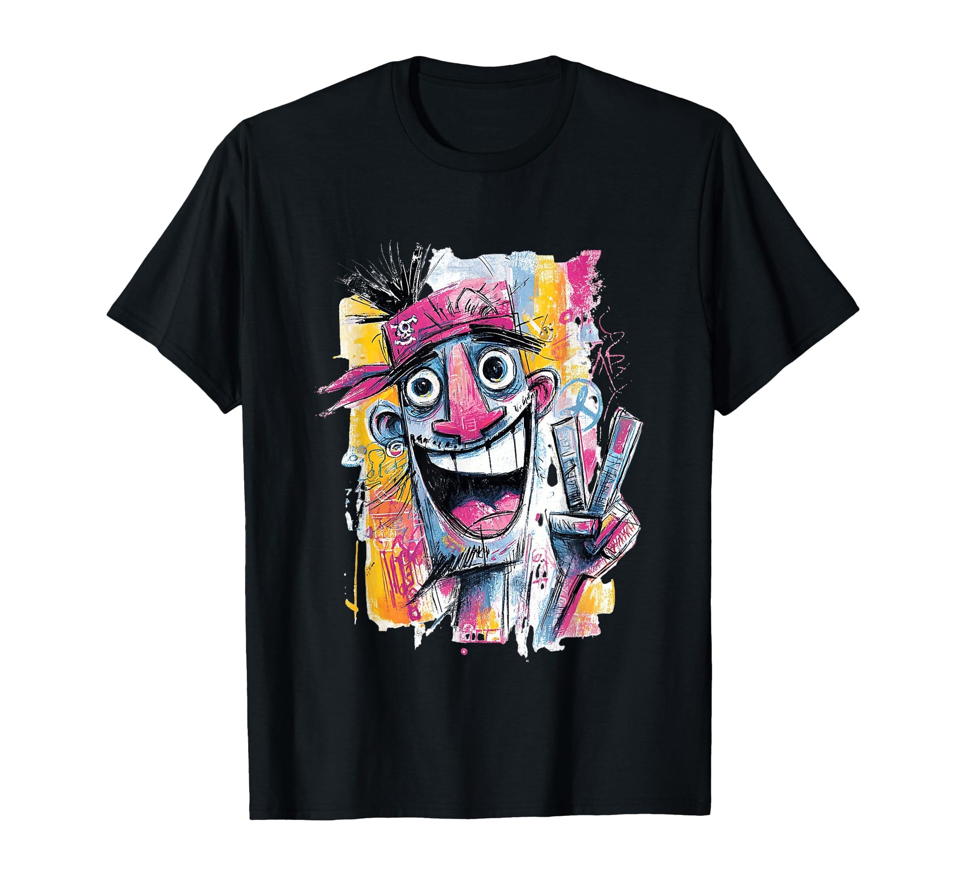 Funny Pirate Peace Graffiti Pop T-Shirt - Casual Everyday Wear Unisex - T-Shirt, Sweatshirt, Hoodie