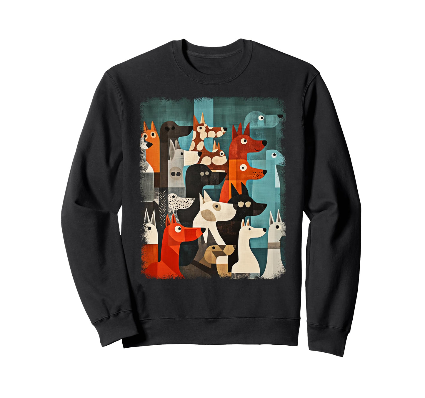 Mid Century Modern Dogs 50S 60S Sweatshirt - Graphic Print Unisex - T-Shirt, Sweatshirt, Hoodie
