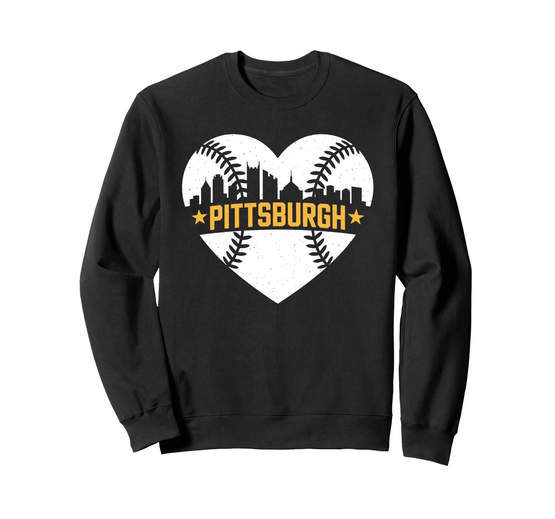 Pittsburgh Lovers Skyline Baseball Sweatshirt - Graphic Print for Adults - T-Shirt, Sweatshirt, Hoodie