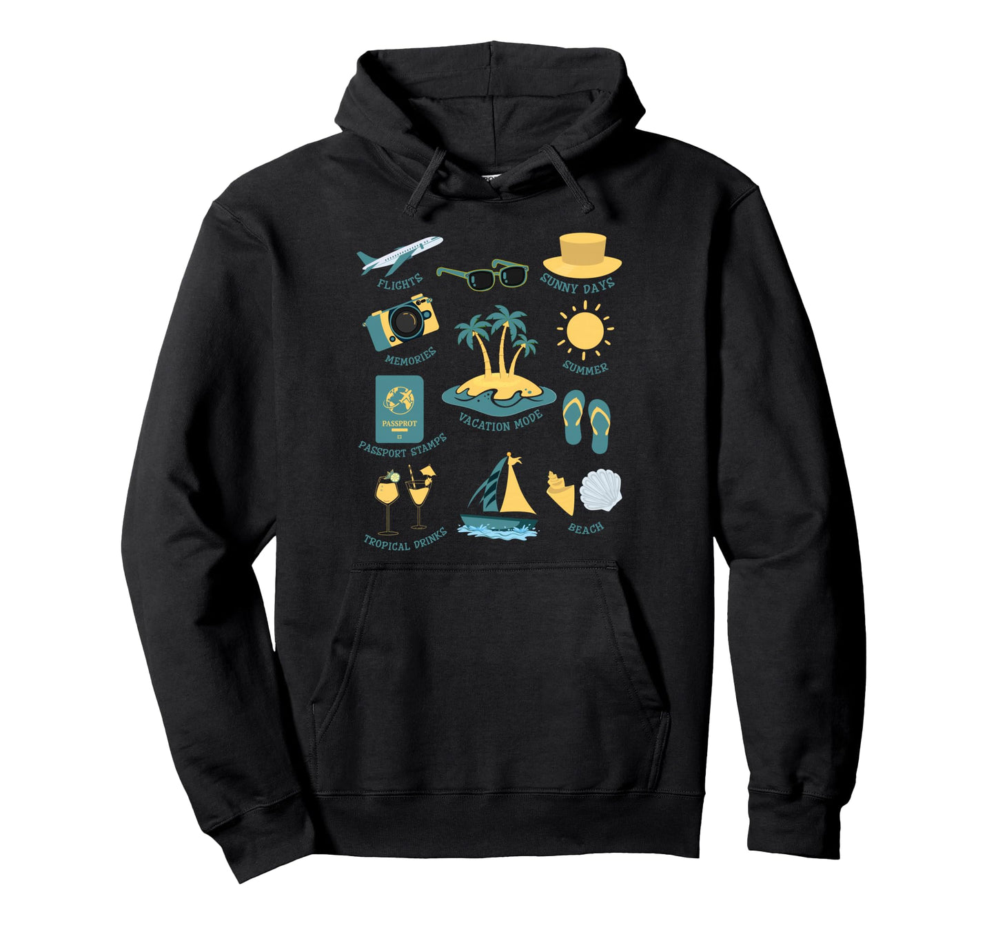 Tropical Beach Vacation Family Hoodie - Aesthetic Graphic for Adults - T-Shirt, Sweatshirt, Hoodie