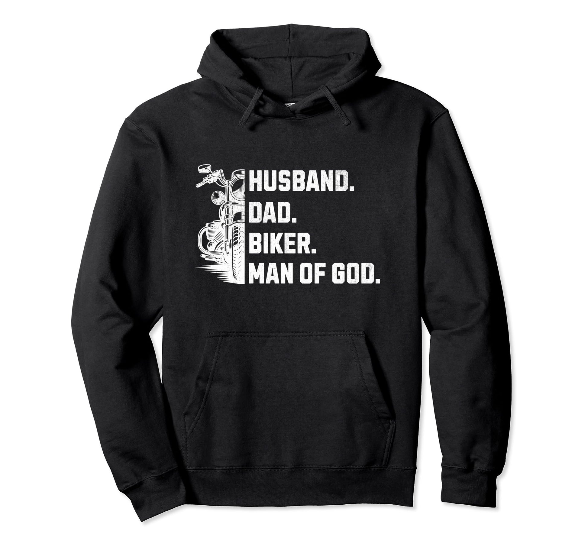 Christian Biker Dad Husband Motorcycle Hoodie - Graphic Print Men Women - T-Shirt, Sweatshirt, Hoodie