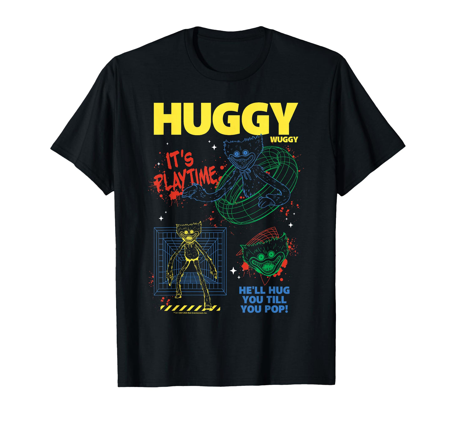 Poppy Playtime Huggy Wuggy Hell Hug You T-Shirt - Minimalist Print Unisex - T-Shirt, Sweatshirt, Hoodie
