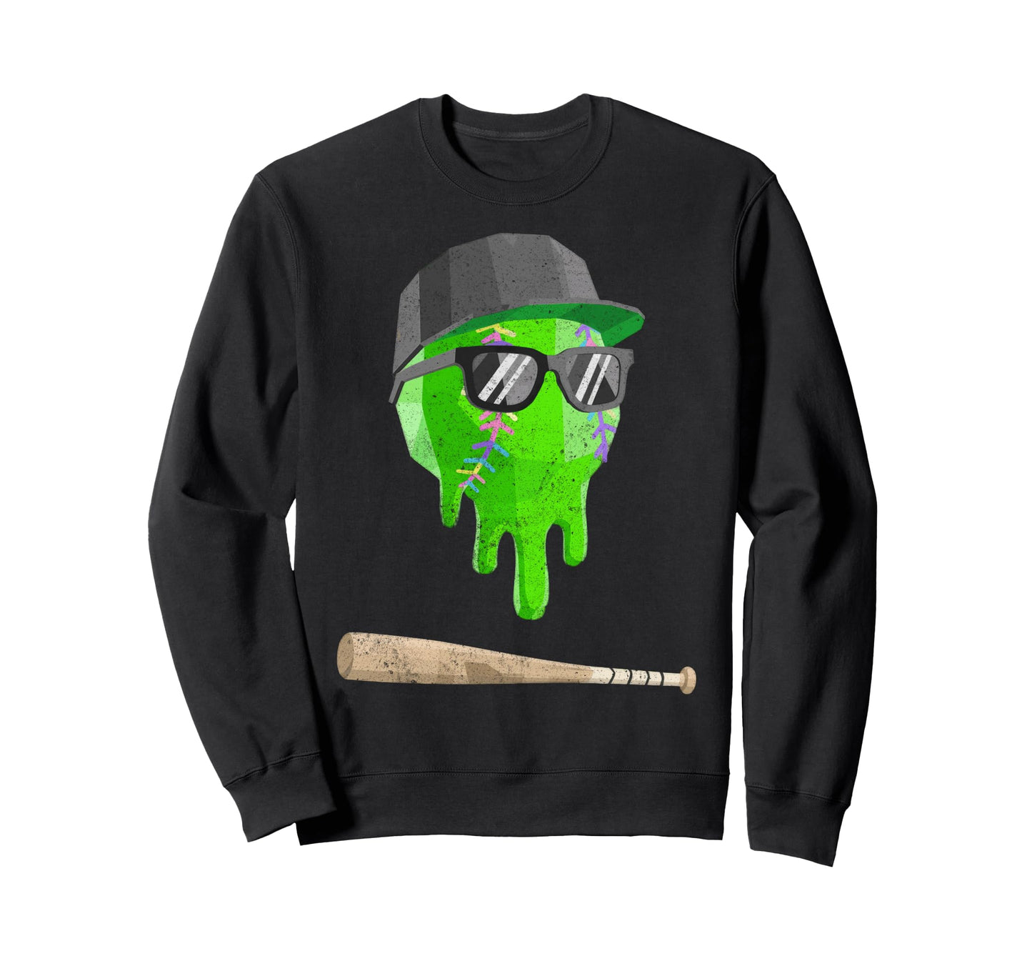 Baseball Ice Cream Drip Gamer Gifts T-Shirt - Streetwear Style for Adults - T-Shirt, Sweatshirt, Hoodie