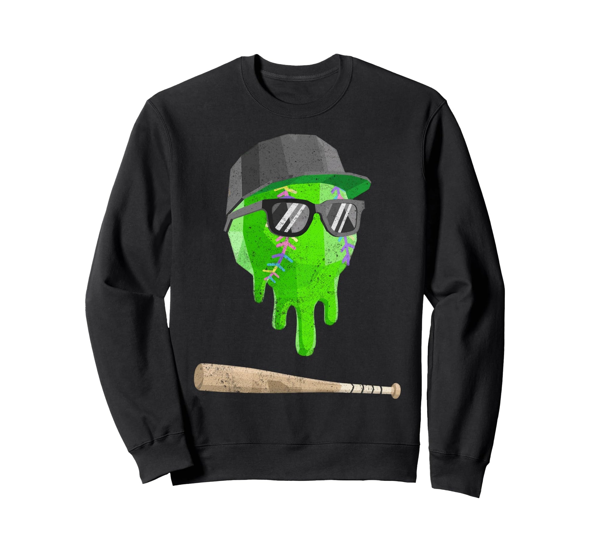 Baseball Ice Cream Drip Gamer Gifts T-Shirt - Streetwear Style for Adults - T-Shirt, Sweatshirt, Hoodie