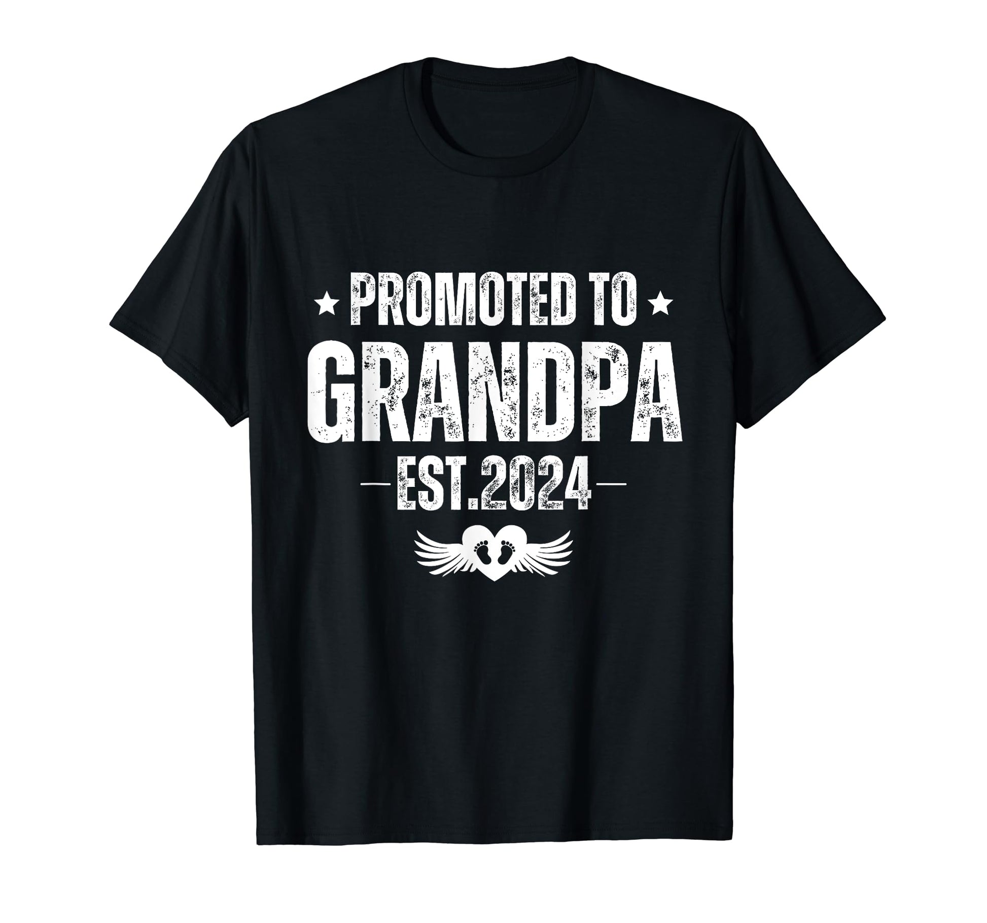 Promoted To Grandpa Is 2024 Grandparents T-Shirt - Graphic Print Unisex - T-Shirt, Sweatshirt, Hoodie