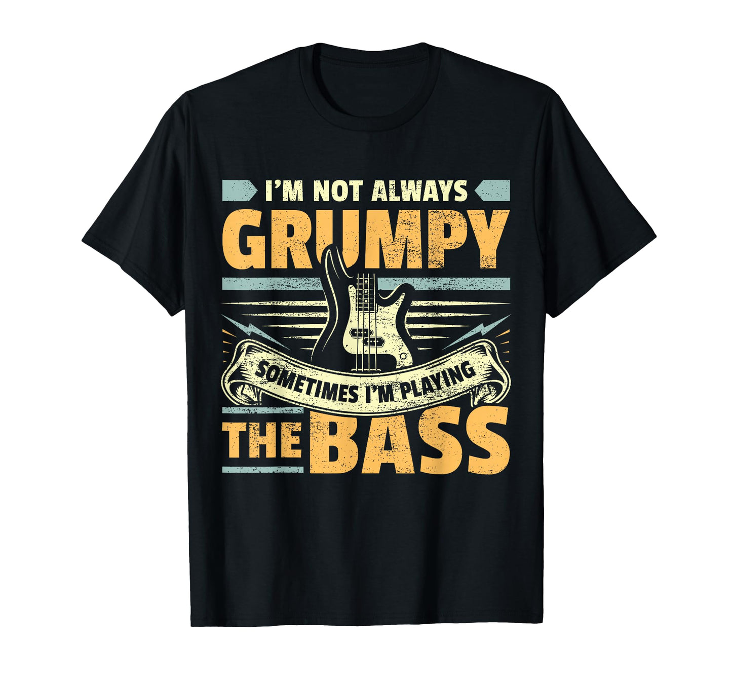 Father Bass Player Dad Bassist Grumpy T-Shirt - Minimalist Print Unisex - T-Shirt, Sweatshirt, Hoodie