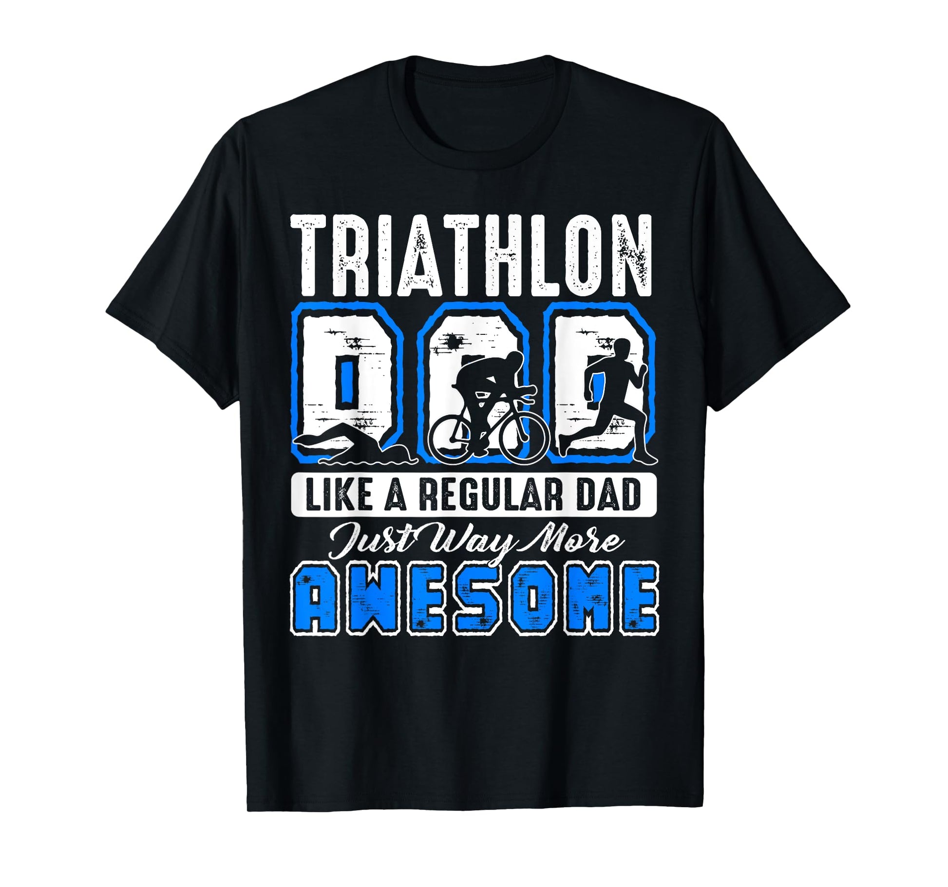 Triathlon Dad Like Regular Dad T-Shirt - Minimalist Print Men Women - T-Shirt, Sweatshirt, Hoodie