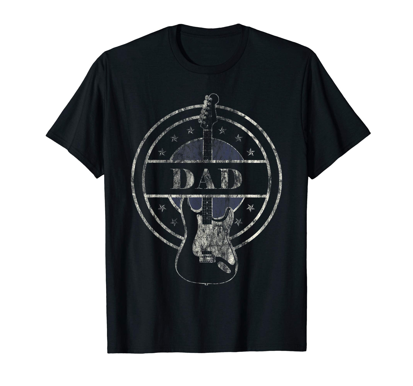 Dad Guitar Guitar Gift Fathers Rock T-Shirt - Custom Art Print Men Women - T-Shirt, Sweatshirt, Hoodie